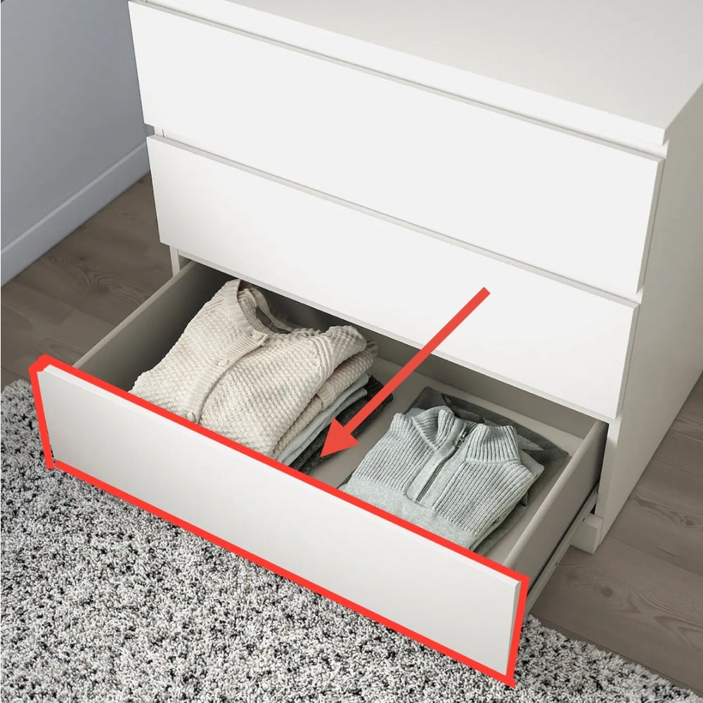 IKEA MALM drawer front white as a replacement part